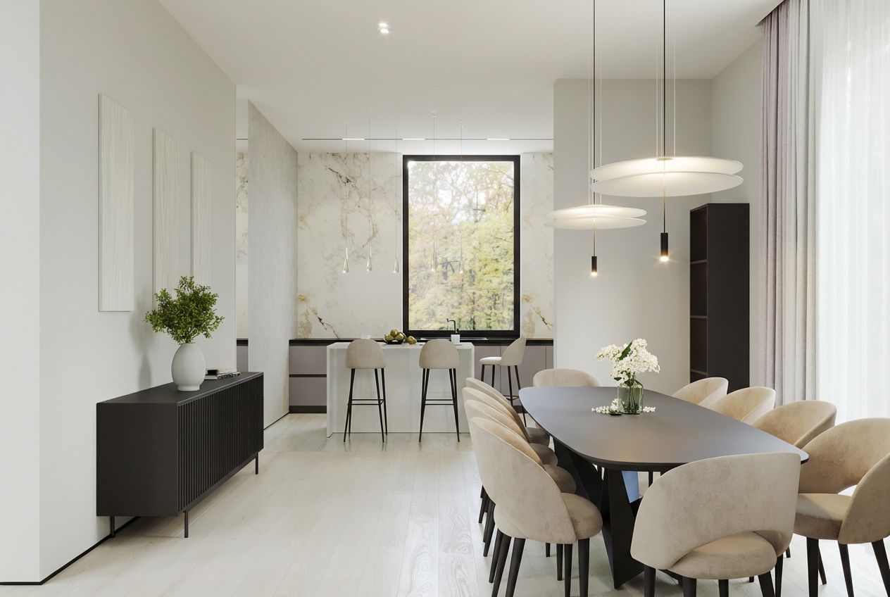 Дизайн столовой в загородном доме