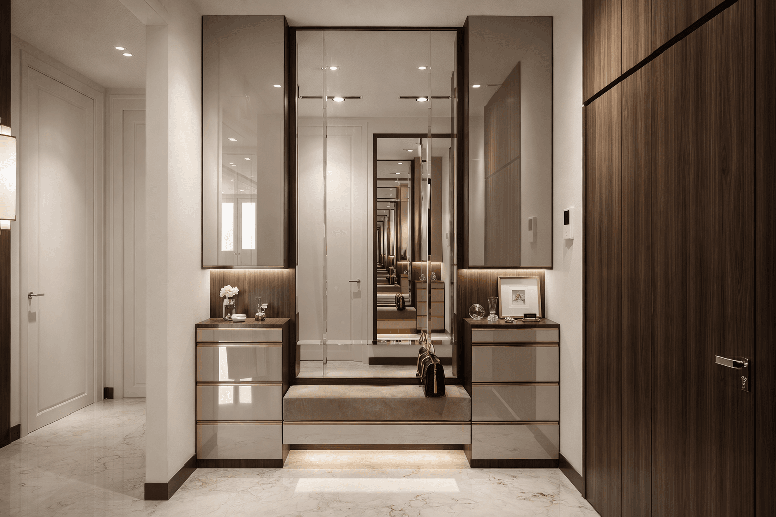 дизайн интерьера прихожей в современном стиле