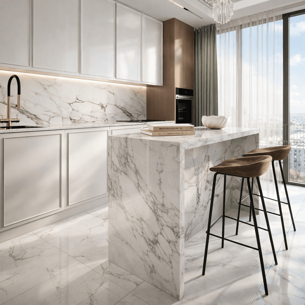 дизайн гостиной в мятных тонах жк Sky Hous