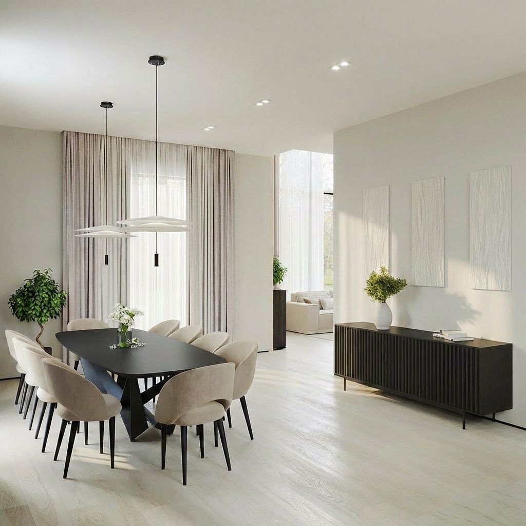 Дизайн столовой в загородном доме