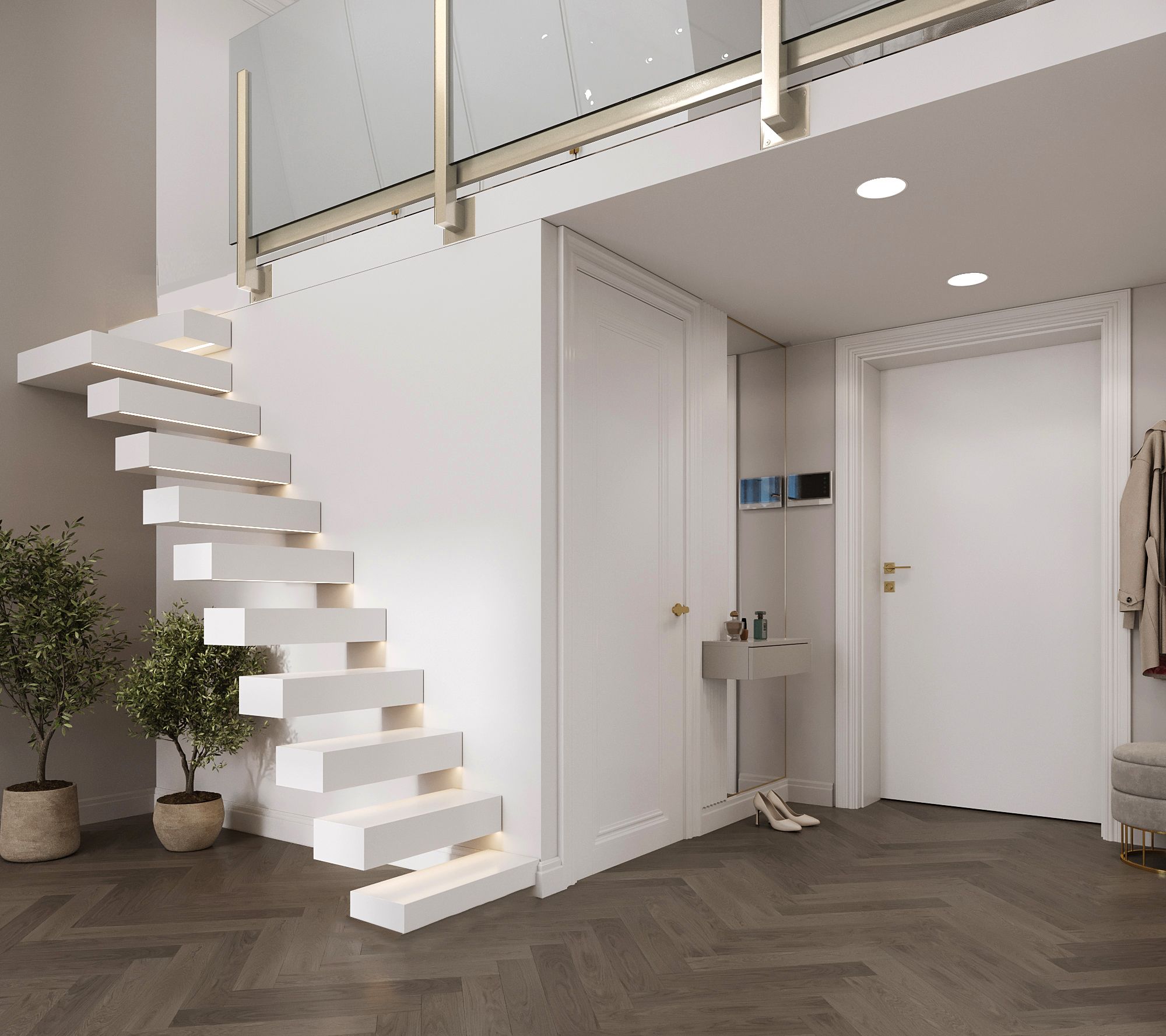 Дизайн двухуровневой квартиры студии