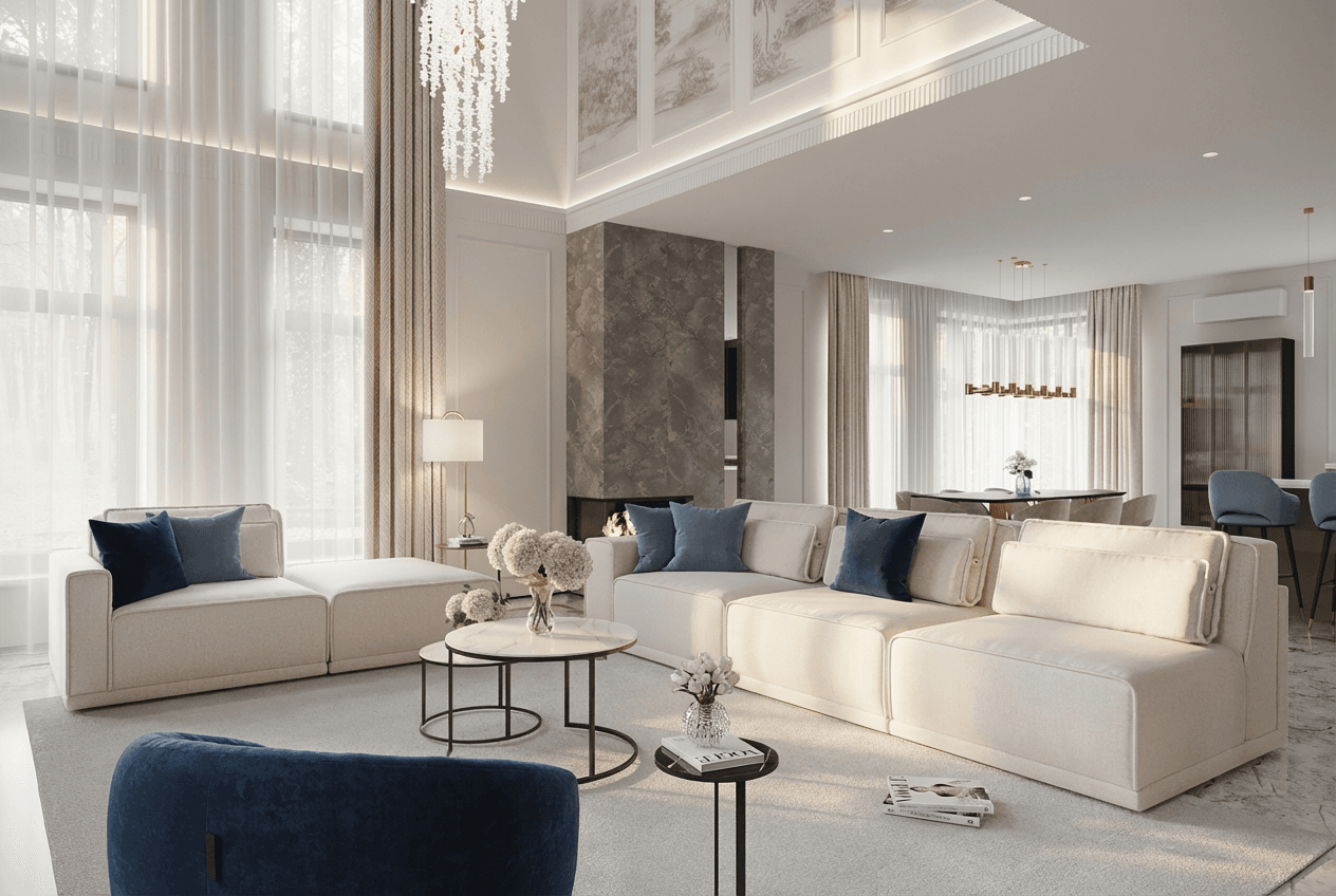 Гостиная со вторым светом