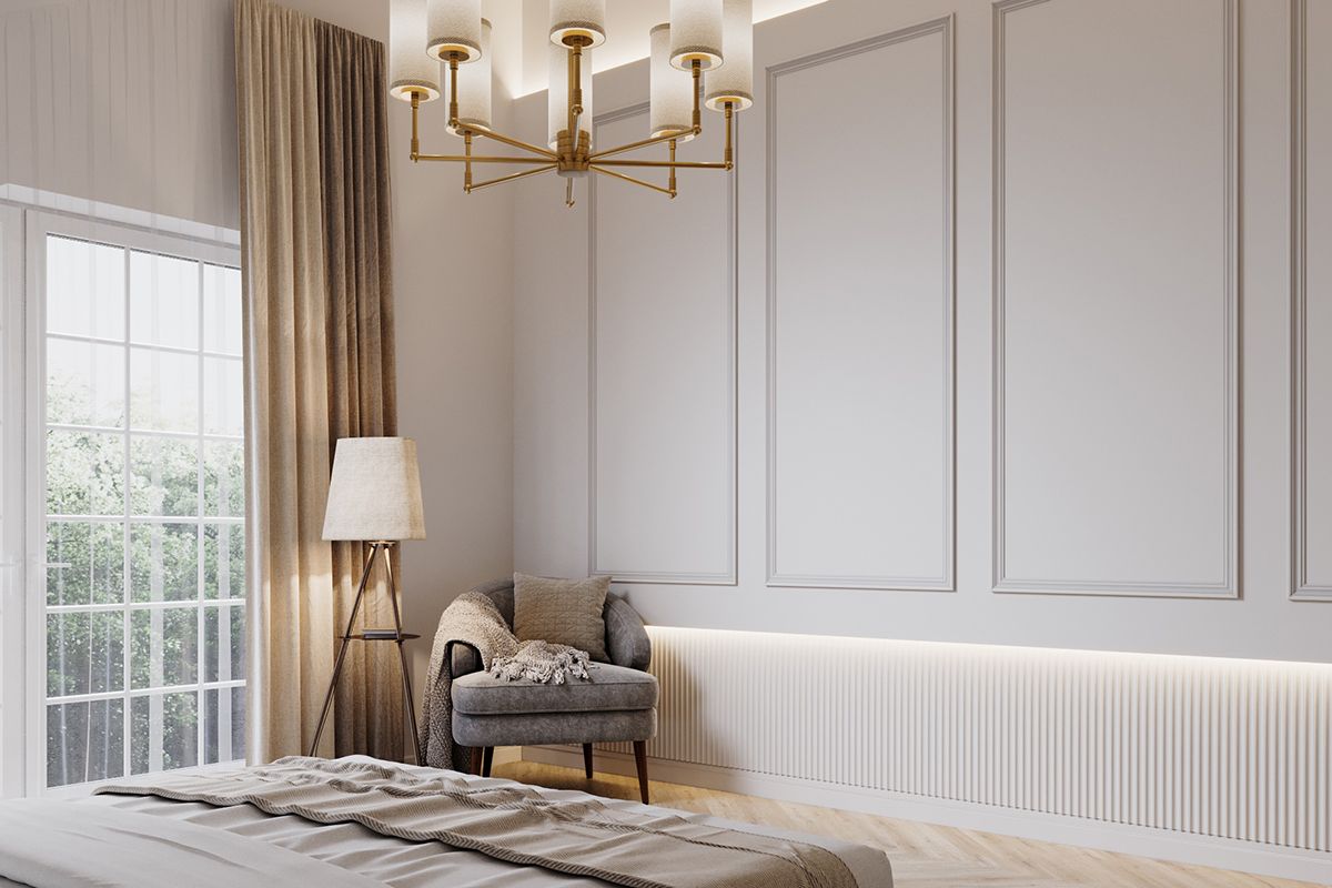 спальня в стиле неоклассика