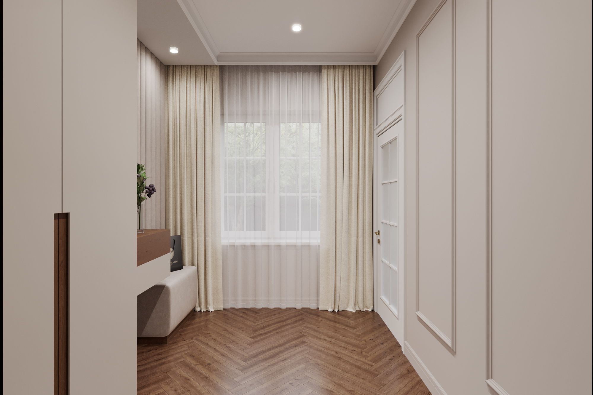 дизайн прихожей в загородном доме