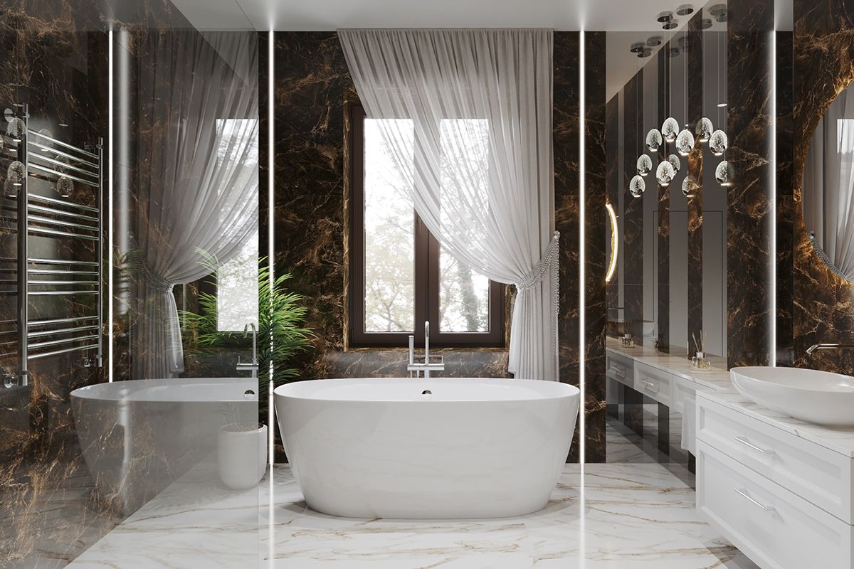 ванная в классическом стиле