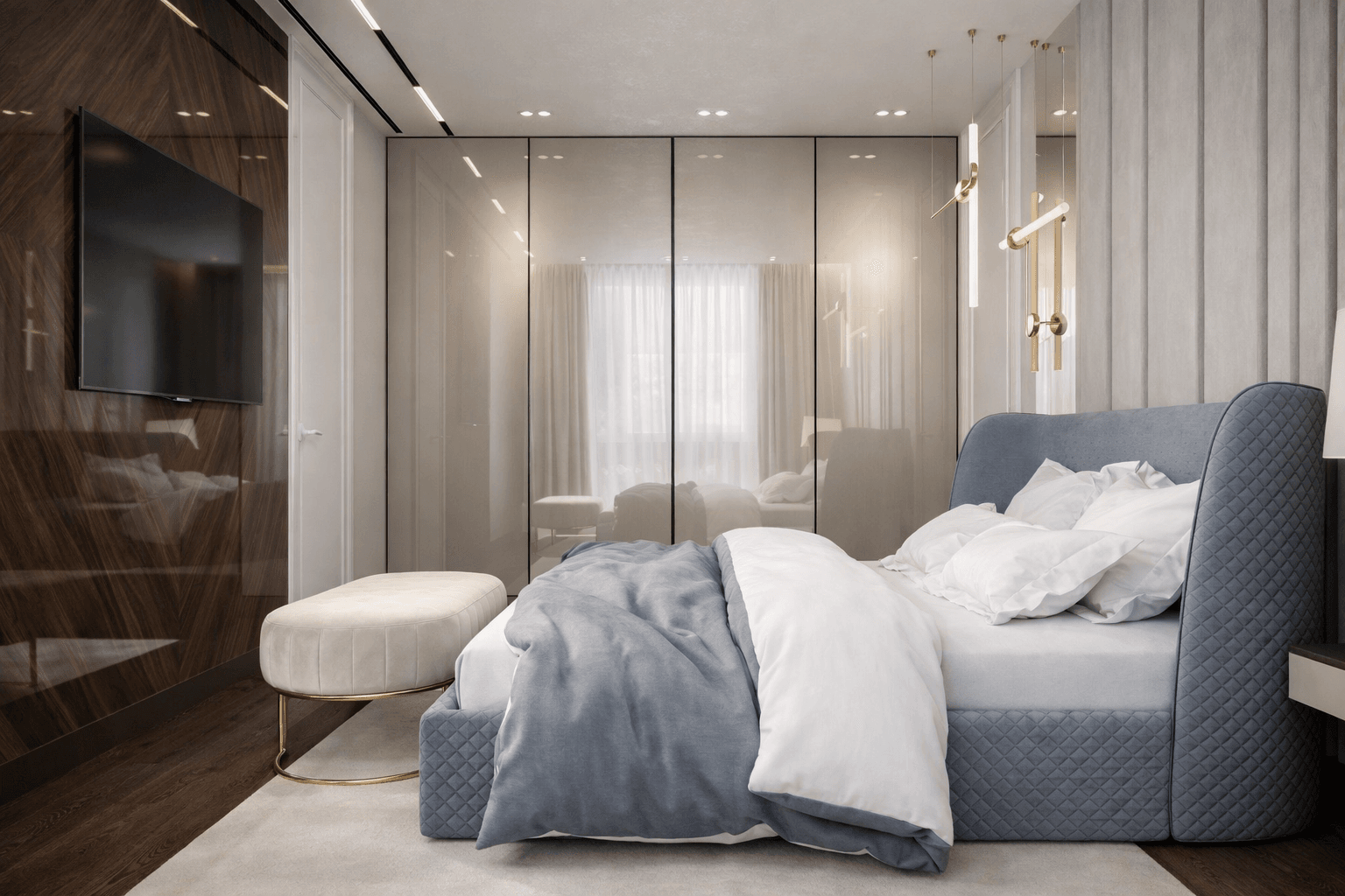 дизайн интерьера спальни в современном стиле