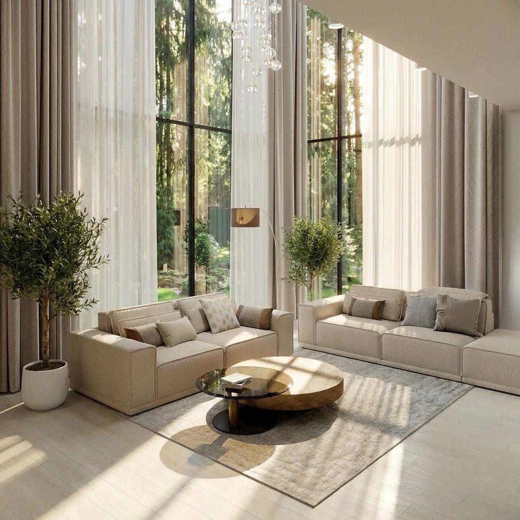 Дизайн гостиной загородного дома