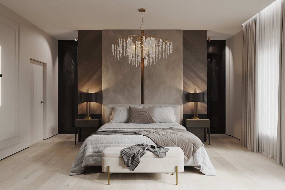дизайн спальни в стиле неоклассика