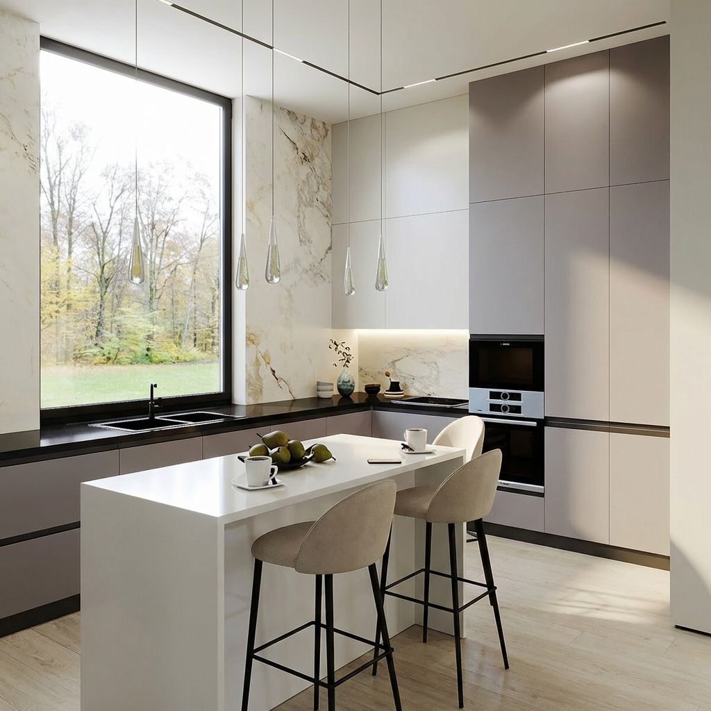 Дизайн кухни в загородном доме