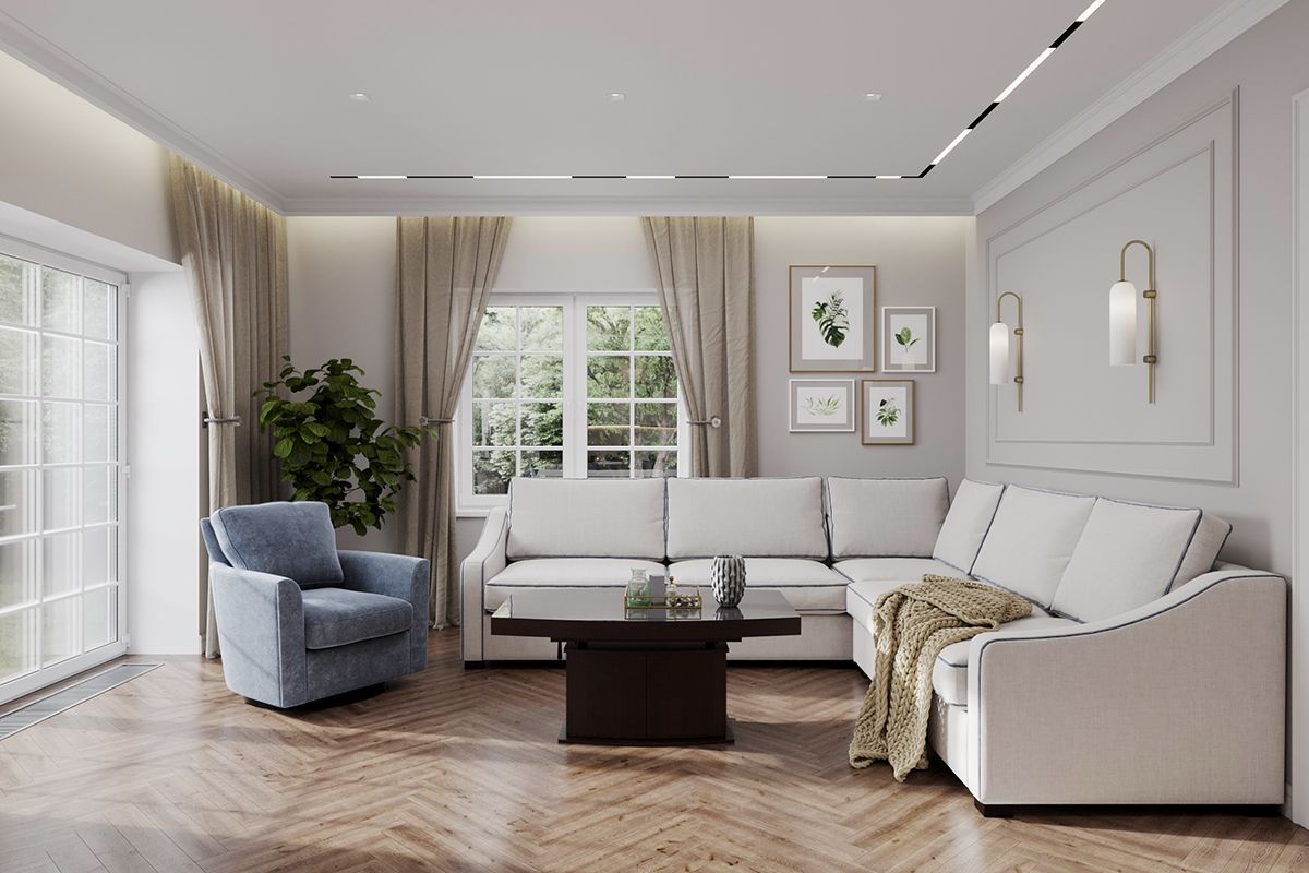 гостиная в стиле неоклассика