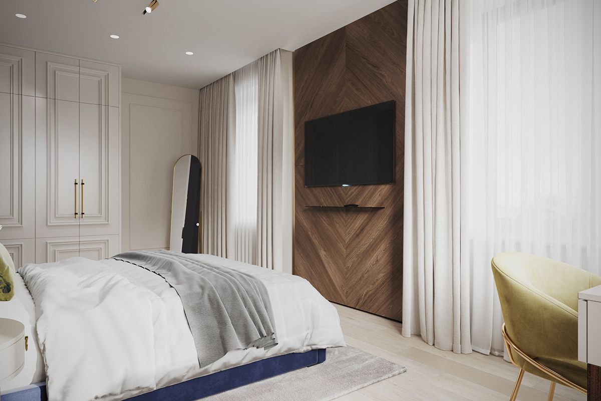 спальня в стиле неоклассика