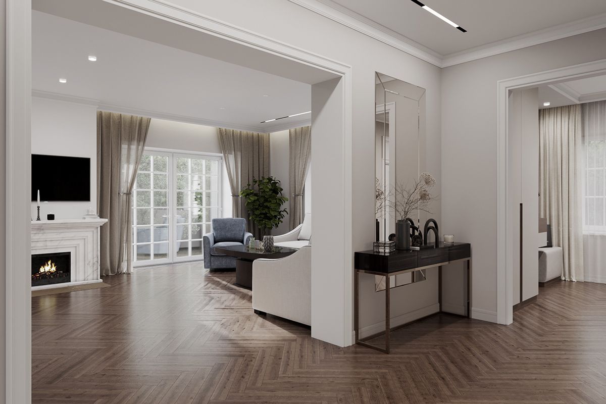 гостиная в стиле неоклассика