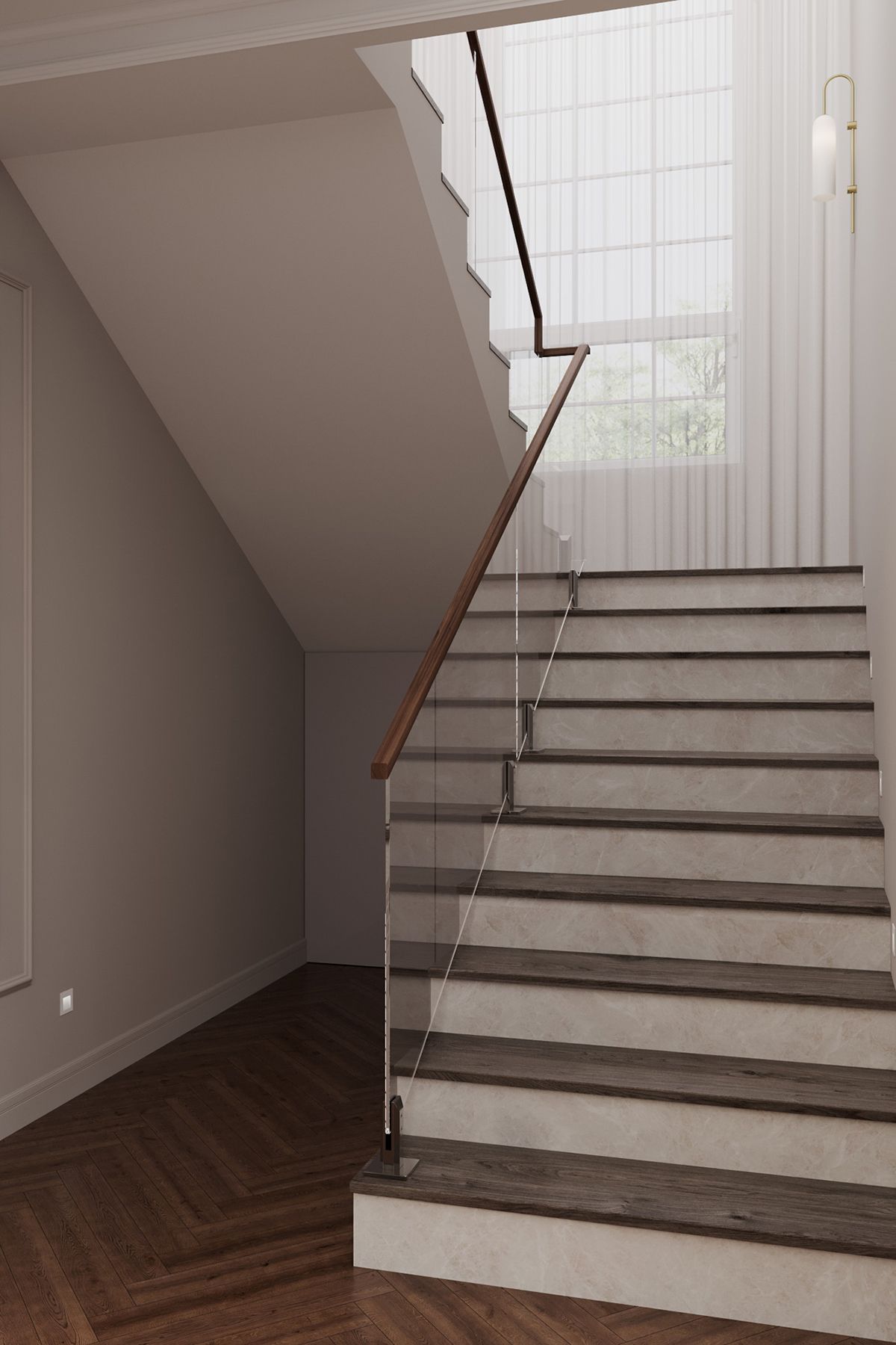 стеклянная лестница 