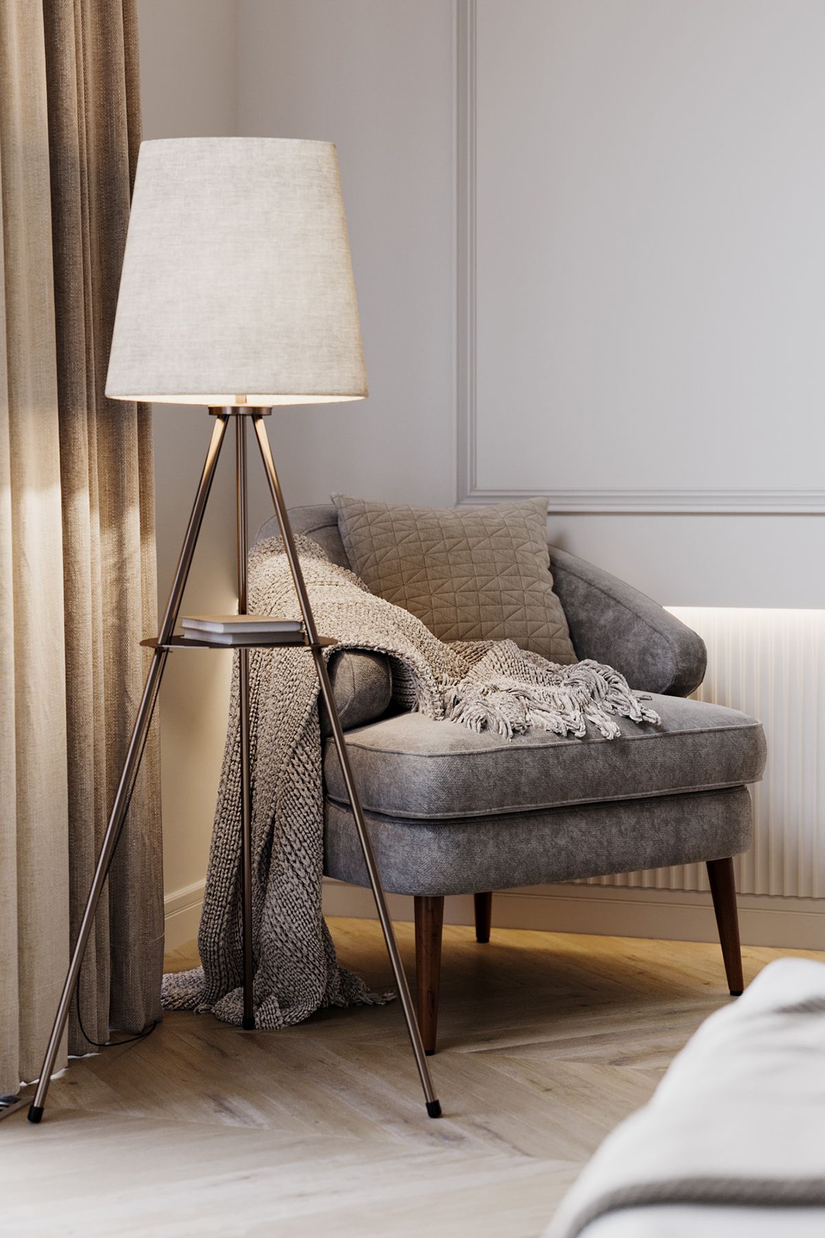 дизайн спальни в стиле неоклассика