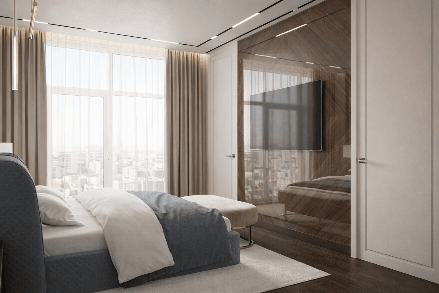 дизайн интерьера спальни в современном стиле